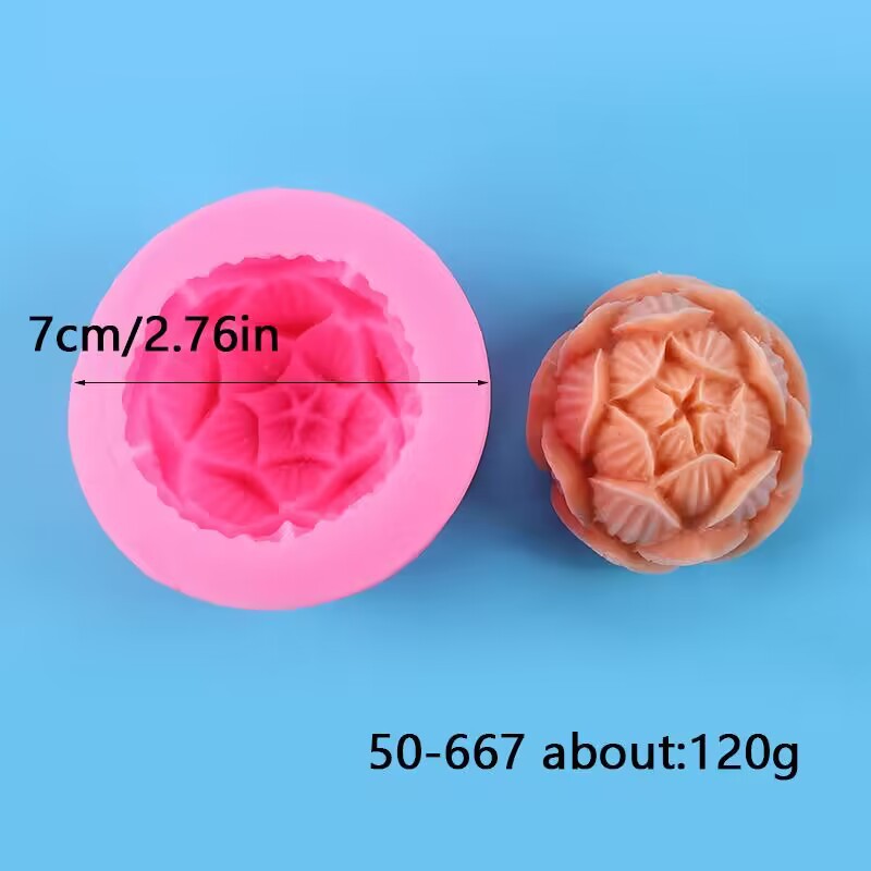 Molde de silicona para velas perfumadas con forma de rosa tridimensional, helado, mousse, pastel, tulipán, girasol y peonía.