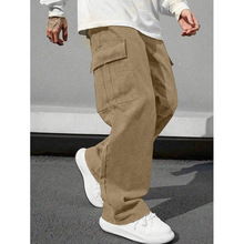 J 31613 American retro solid cargo pants ��ʽ���Ŵ�ɫ��װ��