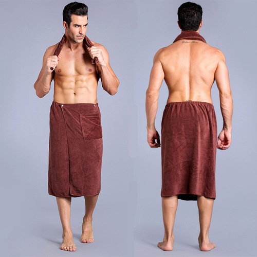 Men's Versatile Changeable Bath Towel Summer  Special for Men Wrapping Scarf Home Use Large Bath Robe Water Absorbent Quick Dry Non Shedding