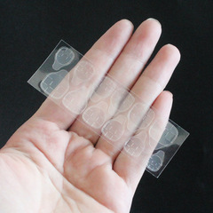New transparent wearable nail sticker with crystal double-sided adhesive, 0.3mm thin jelly sticker, factory direct sale