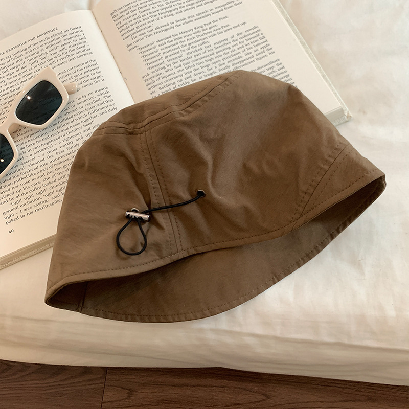 2024 nuevo sombrero de pescador japonés para mujeres de verano delgado ocio sombrero de bisel grande para mostrar la cara pequeño sombrero de balde de protección solar