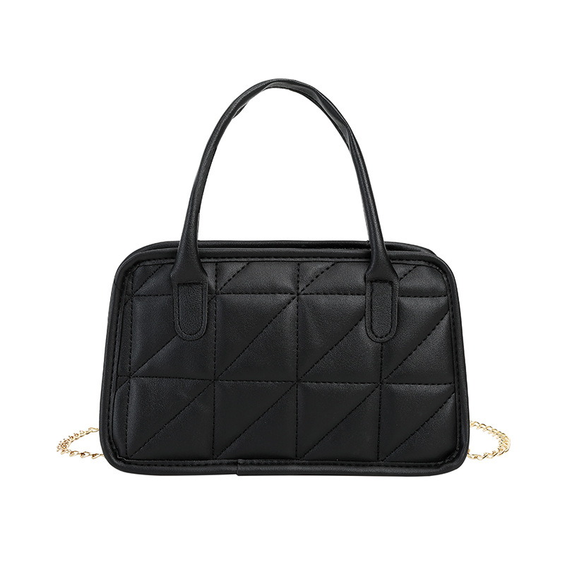 Bolso de las mujeres nuevo estilo acanalado portátil pequeño bolso cuadrado simple caramelo color crossbody bolsa moda personalizada cadena bolso de hombro