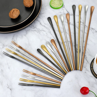 304 Stainless Steel Long Handle Mixer Bar Mixing Spoon Coffee Spoon Japanese Tableware Long Handle Spoon Ice Spoon