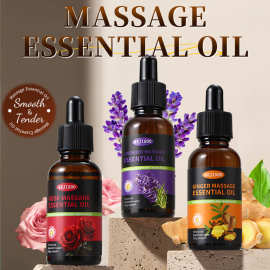 跨境外贸Massage Essential Oil玫瑰薰衣草生姜按摩精油SPA按摩油