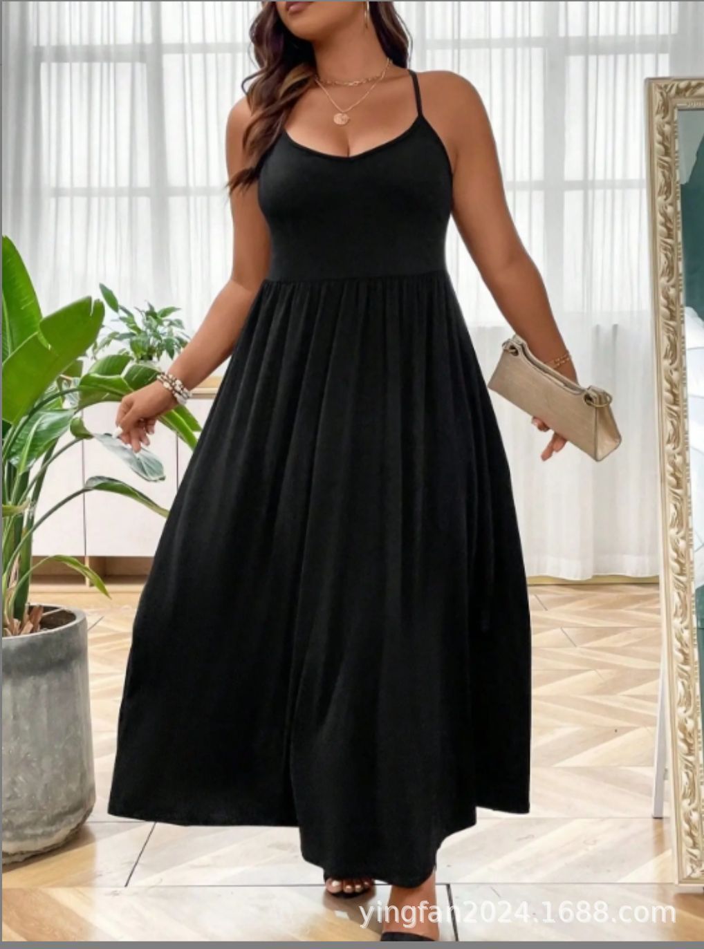 Amazon TikTok más comercio exterior transfronterizo Europa y Estados Unidos ropa de mujer de tamaño grande nuevo vestido de moda verde con espalda abierta image 10