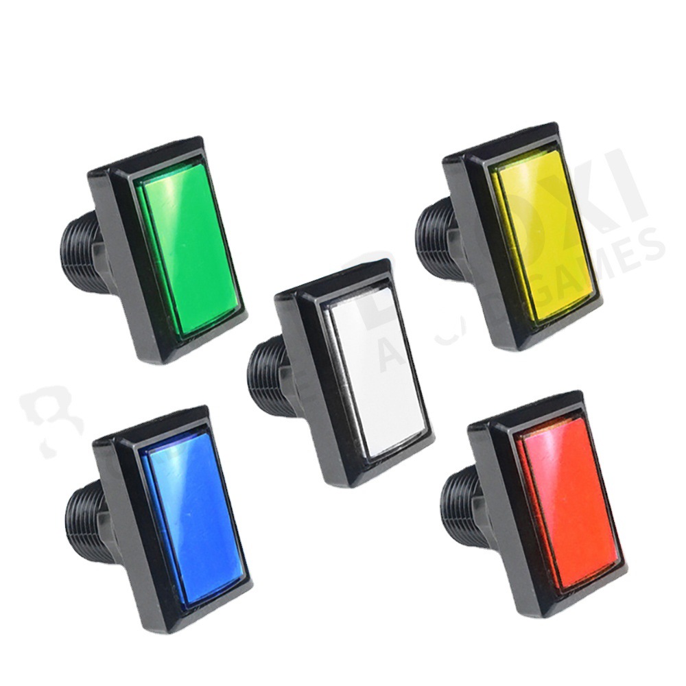 Game Console Rectangular Straight Edge with Light Plastic Button Switch Accessories Game Console with Micro Button 50X33