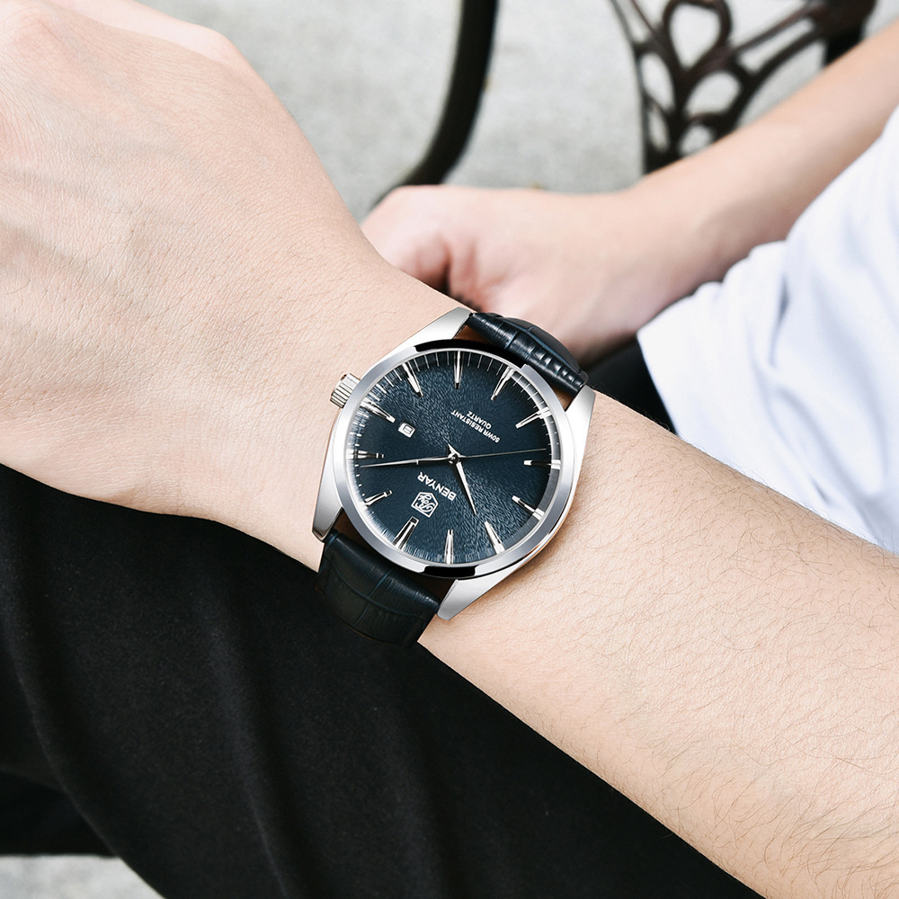 Reloj de cuarzo impermeable para hombre, elegante, sencillo y moderno, modelo 5163 - Estilo de negocios de lujo/Ru Nuevo con etiquetas_voghion.com