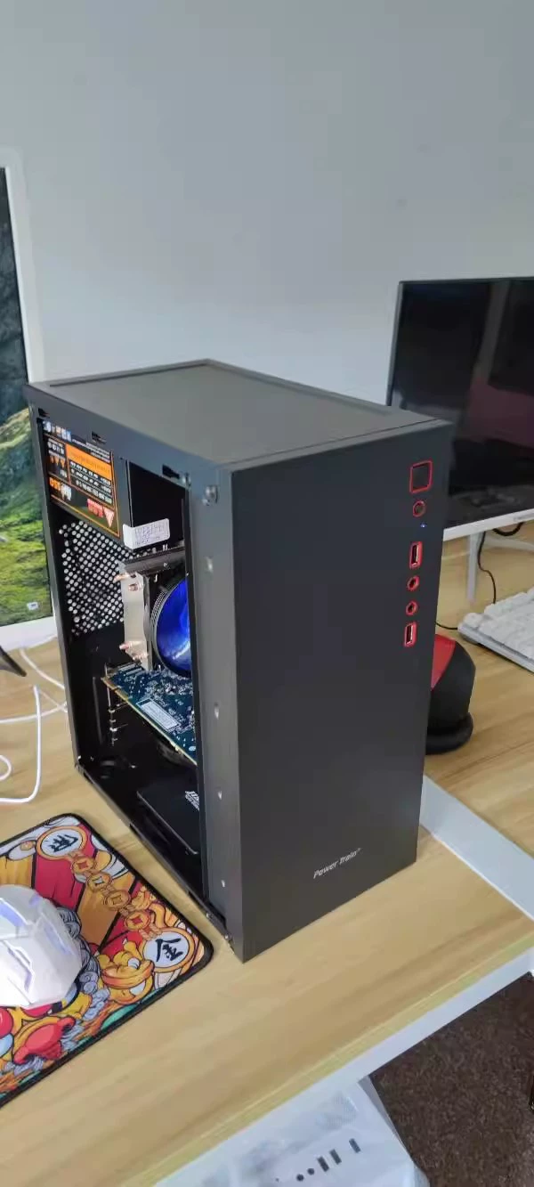 라이트 스트립 PC 케이스, 사이드 RGB 조명, mATX 및 mini-ITX 호환, 듀얼 USB 포트