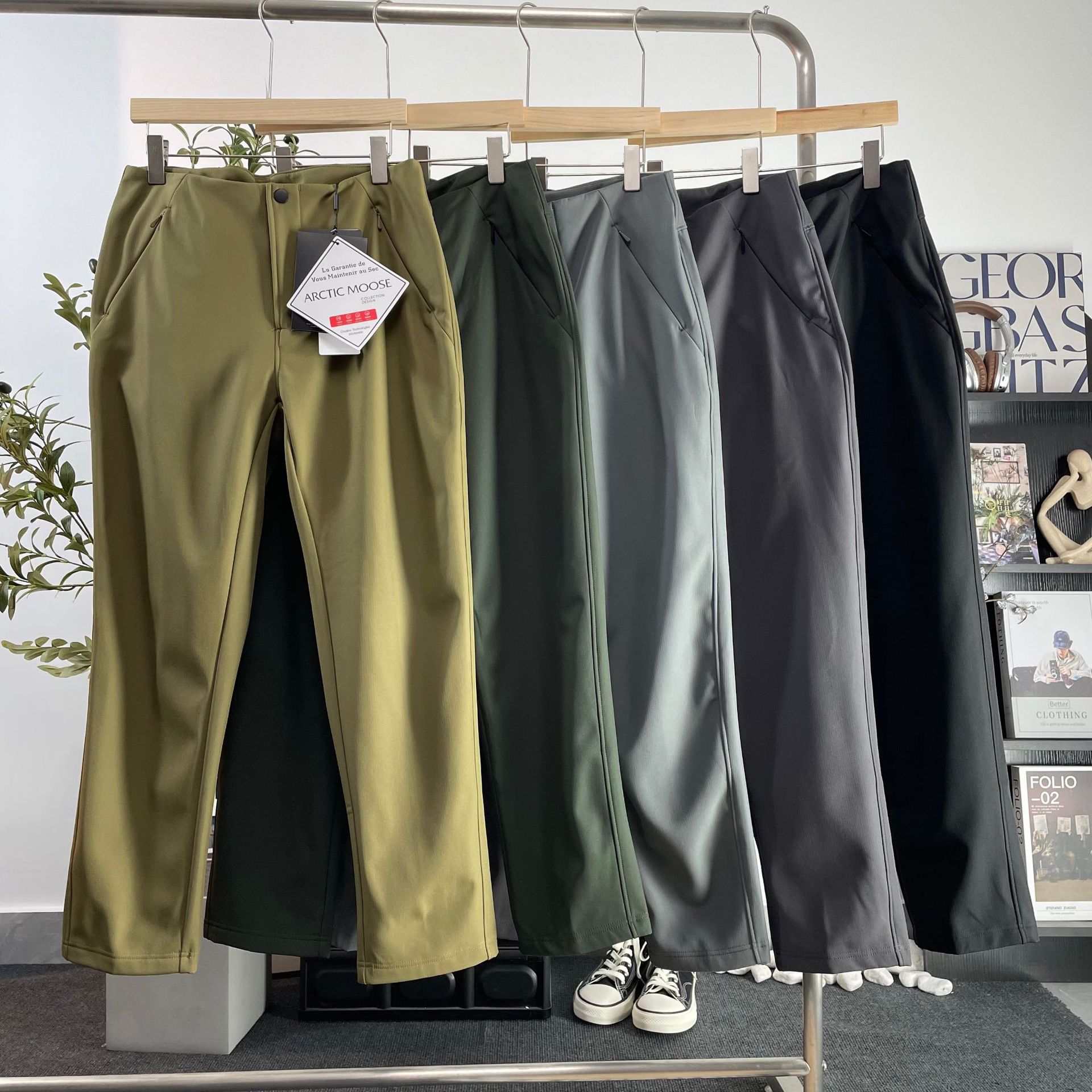 Outdoor Bird! Discus Rotating Belt! Outdoor Waterproof Hiking Climbing Fleece-lined Thick Casual Pants