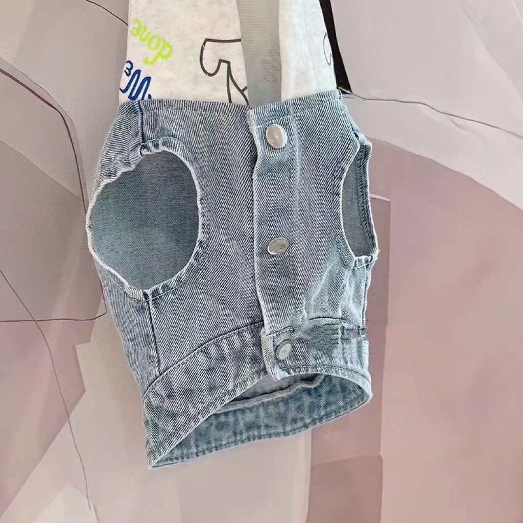 애완 동물 옷 | 귀여운 | 카우보이 바쁜 잘 생긴 개 곰 모자 데님 봄 가을