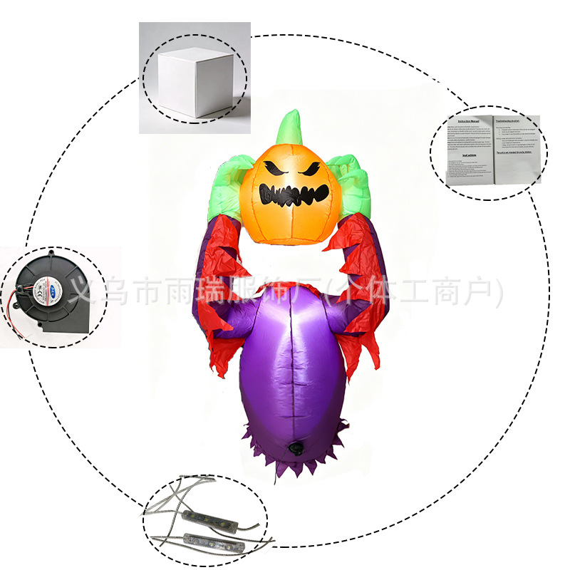Transfronterizo para Halloween infláble ventana escalada bruja modelo de aire LED luminoso jardín al aire libre fábrica de decoraciones directas