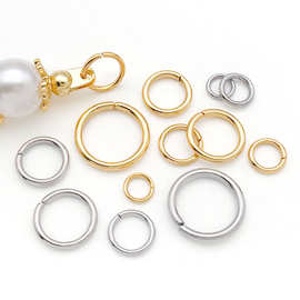 铜镀金色白金保色闭口圈单圈吊坠挂件diy手链项链饰品配件