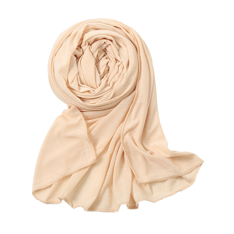 Women's Simple Style Solid Color Mercerized Cotton Winter Scarves display picture 2