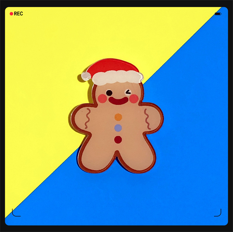 Creativo lindo Navidad broche estudiante de dibujos animados bolsa accesorios DIY pin Santa Claus insignia decoraciones