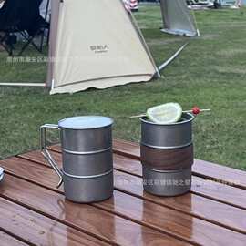 304不锈钢咖啡杯马克杯 复古工业风杯子竹节啤酒杯 户外咖啡杯