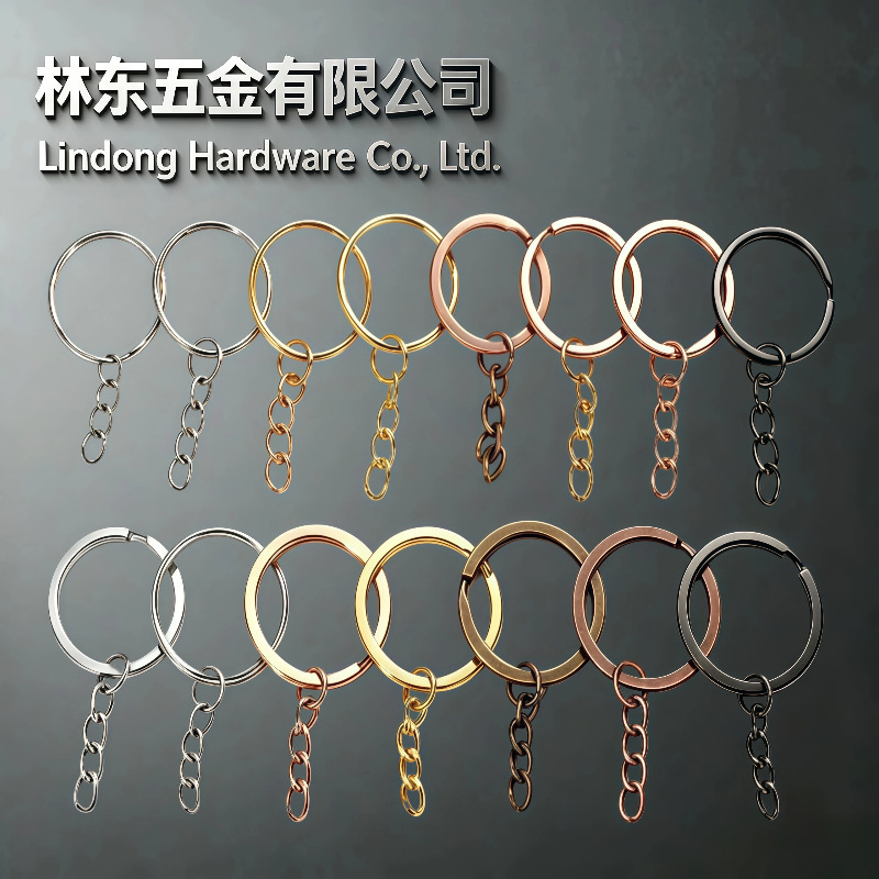 Eco-Friendly Multi-Size Key Ring with Chain, Flat Ring, Embossed Ring, Key Ring, Bead Pendant, Key Chain