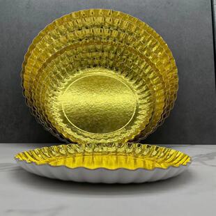 Gold Thickened Cake Tray Pastry Paper Plate Candy Tray Camping Party Barbecue Square Disposable Thickened Durable