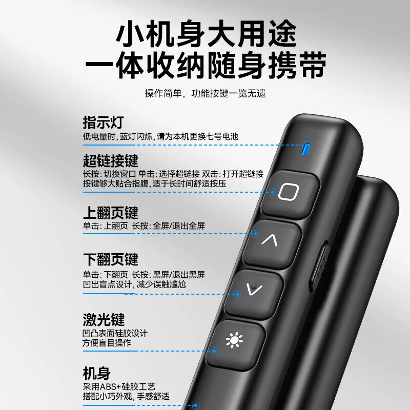 Биаз Лазерная ручка для речи ppt переворачивание страниц Учебная ручка Лазерная ручка для перелистывания страниц bi19-белый