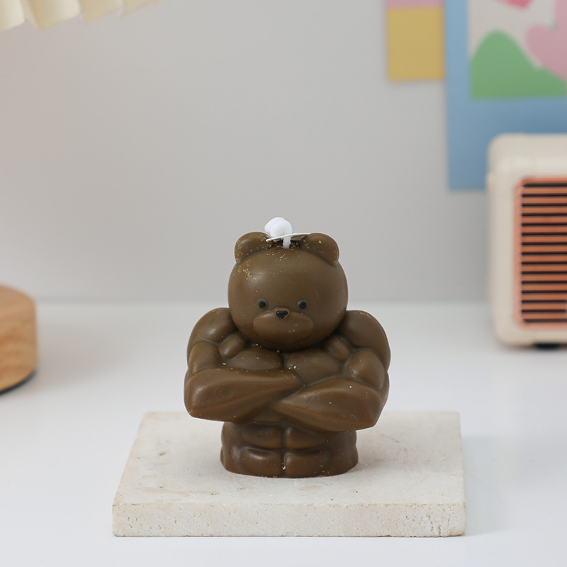 クマの香りのキャンドルコレクションお土産手作りクリエイティブかわいい雰囲気の香りクロスボーダー動物の形のワックス|undefined