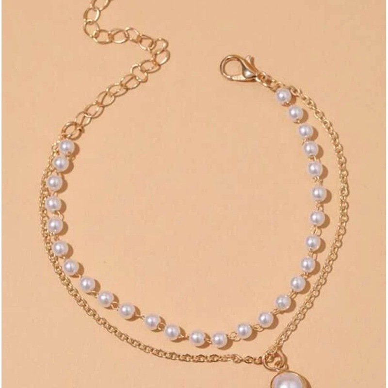 Doppellagiges Perlenarmband Minimalistisches Retro Design Für Damen_voghion.com