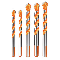 5-piece set of overlord drill bits triangle marble concrete glass tile wall home decoration drilling drill bit