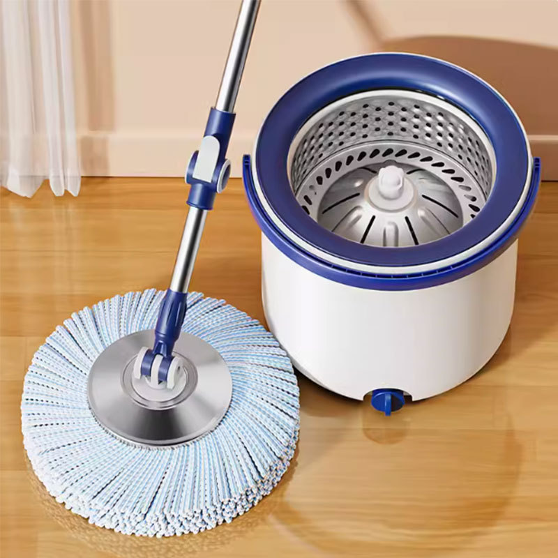 Rotary Mop Household Hand-Pressed Washing and Throwing Integrated Single Bucket One Mop Dry and Wet Dual-Use Mop Bucket Lazy Cross-Border Rotary Mop Household Hand-Pressed Washing and Throwing Integrated Single Bucket One Mop Dry and Wet Dual-Use Mop Bucket Lazy Cross-Border