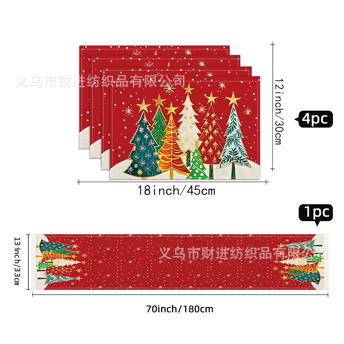 Nuevo cojín de mesa de Navidad 5 piezas Amazon lino impresa manto de mesa de dibujos animados restaurante manto de mesa de Navidad aislante