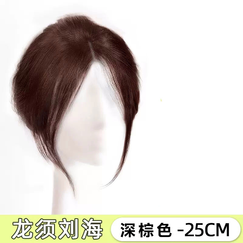 かつらの女性の頭の上に八の字の前髪が白くてふわふわしています。|undefined