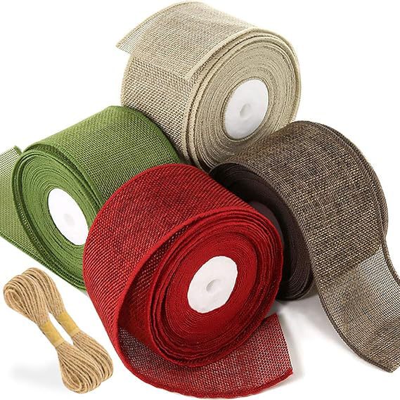 Colorful burlap ribbon iron wire edge shaping burlap roll DIY gift packaging bow wedding decoration bandage Colorful burlap ribbon iron wire edge shaping burlap roll DIY gift packaging bow wedding decoration bandage