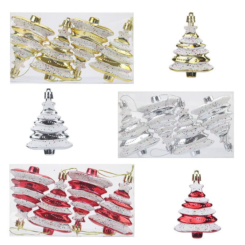 国境を越えた卸売新しいクリスマスボール特殊な形のクリスマスツリー装飾小道具クリスマスペンダントプラスチックボール塗装クリスマスツリー|undefined