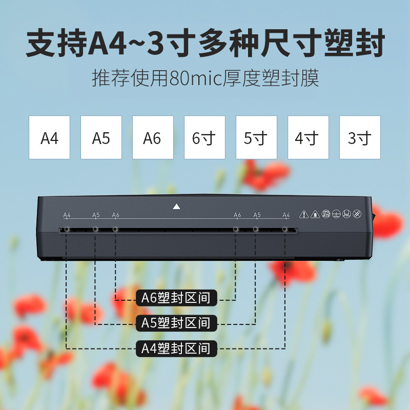 Laminadora Térmica Mini A4, para Fotos, Sellado al Plástico, Doméstica