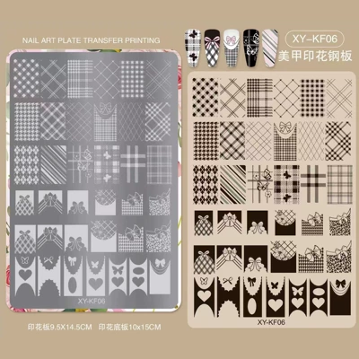 Nail Art Printing Steel Plate: Dırnaq bəzəkləri - steel-plate-xy-kf-06
