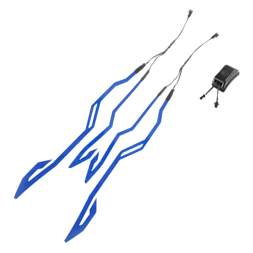 Световая лента для украшения мотоциклетного шлема, светящаяся лента на клейкой основе, автомобильная подсветка в стиле TikTok, ультратонкая автомобильная подсветка.