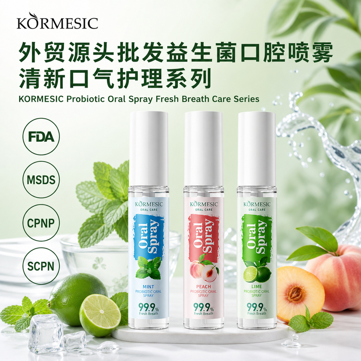 Spray Oral Probiótico Refrescante para Adultos