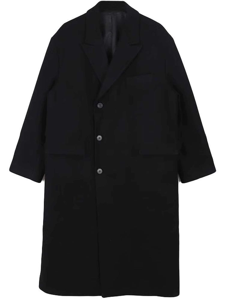 冬の新型の毛はコートの男性の中で長いタイプはひざを過ぎてカシミヤのラシャの風衣の男性のコートの韓国版がゆったりとしています。