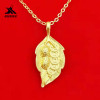 Bronze gold -plated matte one -leaf wealth pendant imitation gold jewelry physical e -commerce goods source women's leaf clip