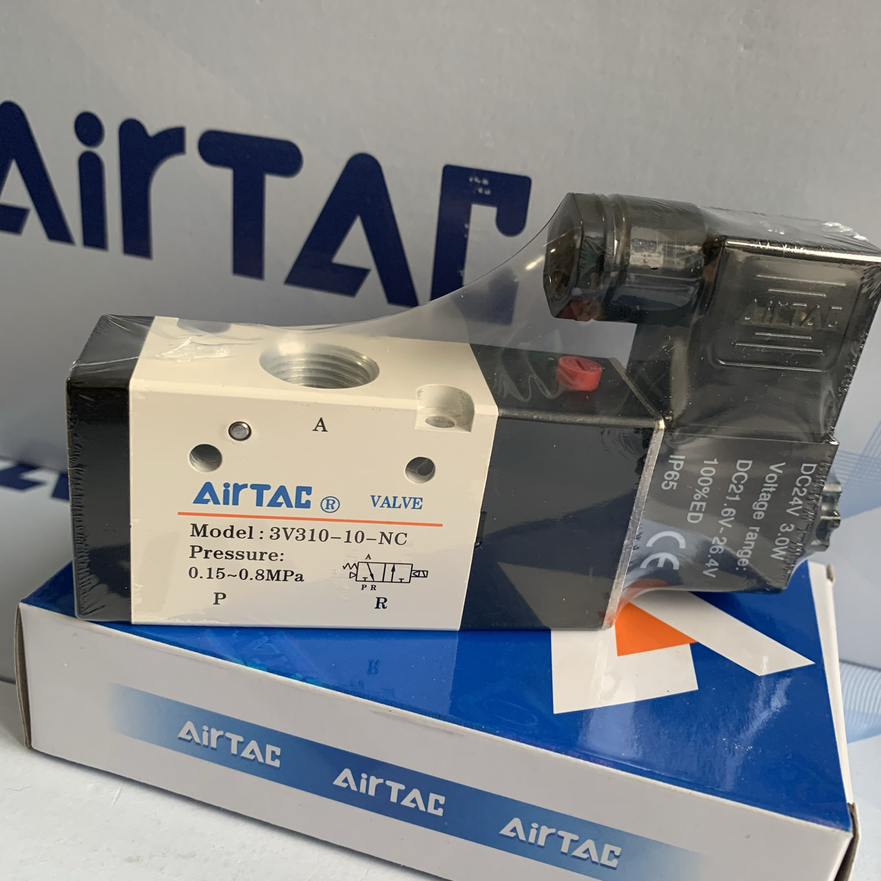 亚德客气动原厂电磁阀3V310-08-NC 3V310-10-NC DC24V AC220V