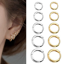 New Simple Stainless Steel Small Hoop Earrings for Women Me1