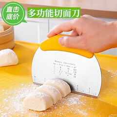 目盛り付き食品グレード多機能ステンレス製麺切り包丁、腸粉切り包丁、ベーキングナイフ、キッチンツール卸売