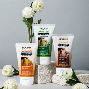 Coconut Turmeric Aloe Vera Body Scrub Full Body Deep Cleansing Exfoliating Moisturizing Deep Rejuvenation Rubbing Mud Treasure