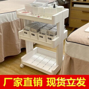 Beauty Manicure Trolley Storage Rack Hair Tattoo Embroidery Eyelashes Tool Trolley Mobile Multi-Functional Beauty Salon Trolley