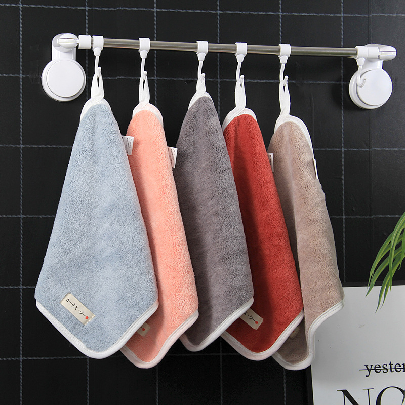 Factory spot coral fleece thickened square towel baby baby saliva towel wash face small towel absorbent towel