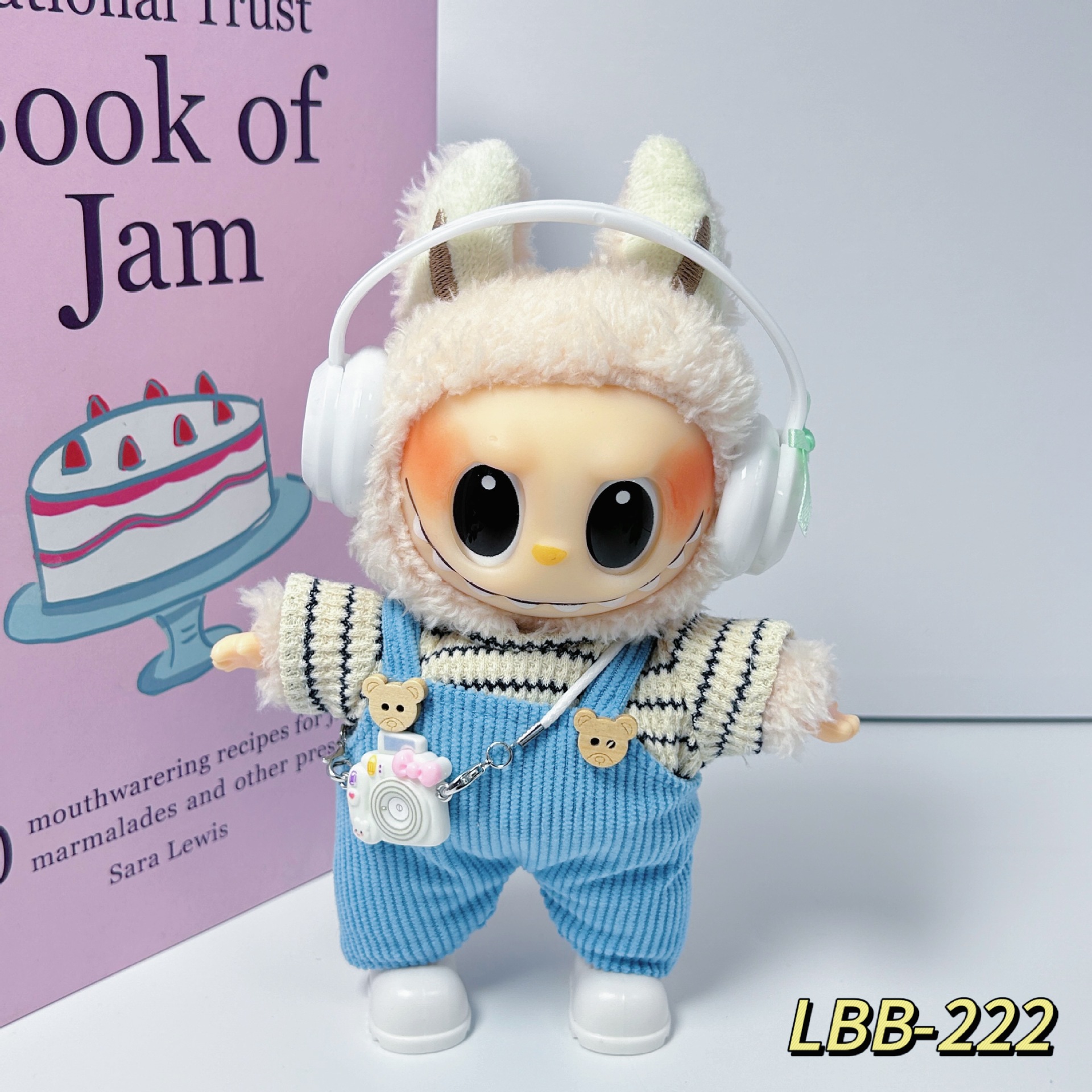 Labu bob11 ropa de muñeca labubu 15cm muñeca de marea osos pantalones 10cm conjunto bjd image 15
