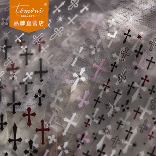 Tomoni&Tata Crystal Diamond Small Cross Nail Art Stickers Simple Handbook Stationery Decoration Nail Stickers Trinkets