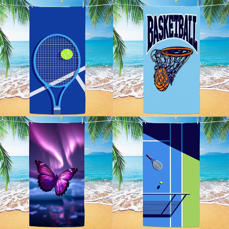 Urgent Order Jit Dropshipping Microfiber Beach Towel High-Definition Digital Printing Beach Bath Towel Large Swimming Towel