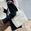 Shopping bag, brand capacious one-shoulder bag for leisure, backpack, 2023 collection, Korean style