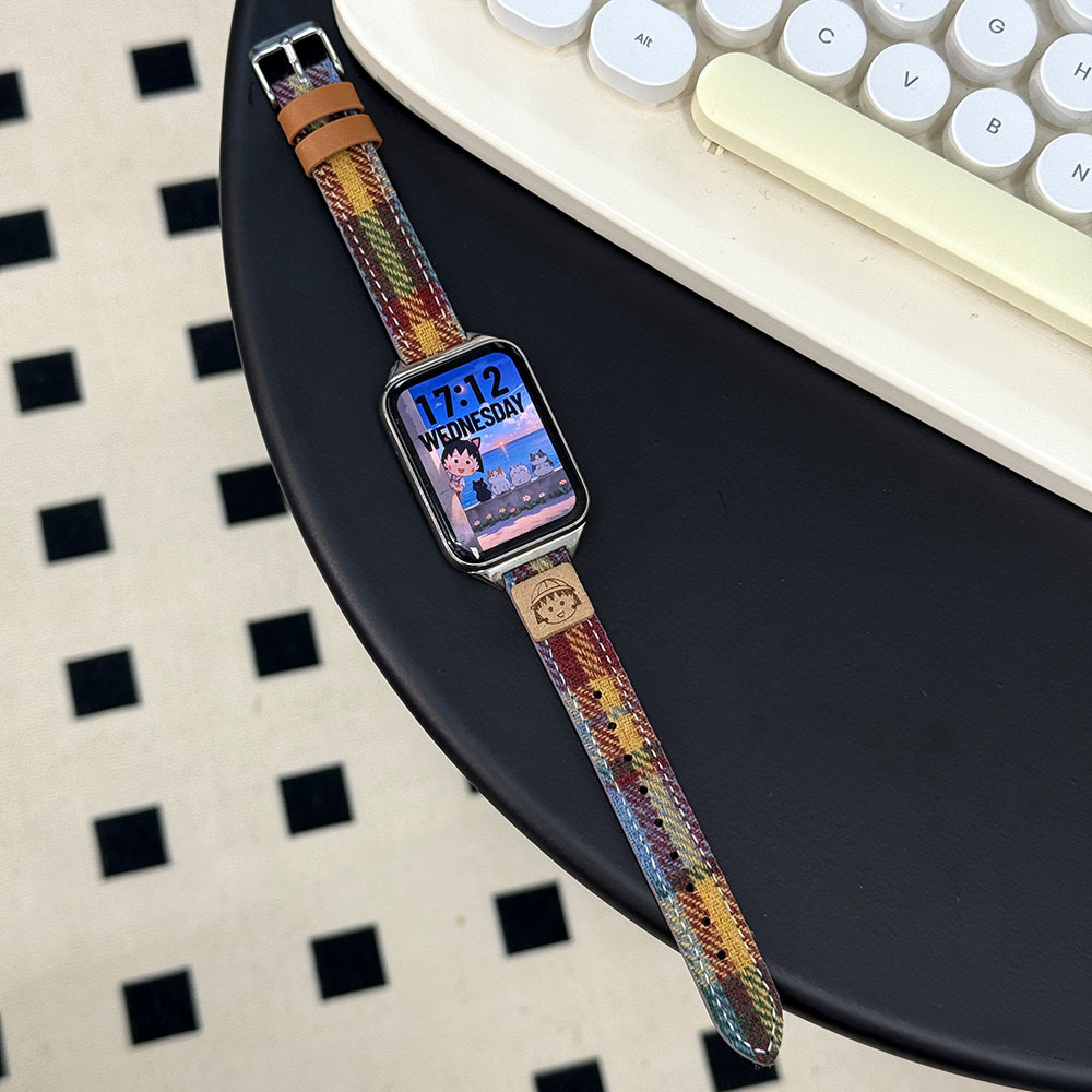 Suitable for Xiaomi Mi Band 9Pro Strap 8Pro Rainbow Cartoon Small Ball Redmi Watch5/4 Women's Wrist Strap