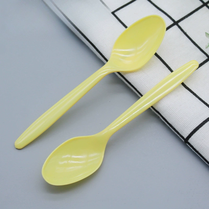Одноразовая ложка, пластиковая ложка для фаст-фуда на вынос, упакованная ложка для десертного мороженого, йогурта, пудинга, маленькая ложка Wang Tao