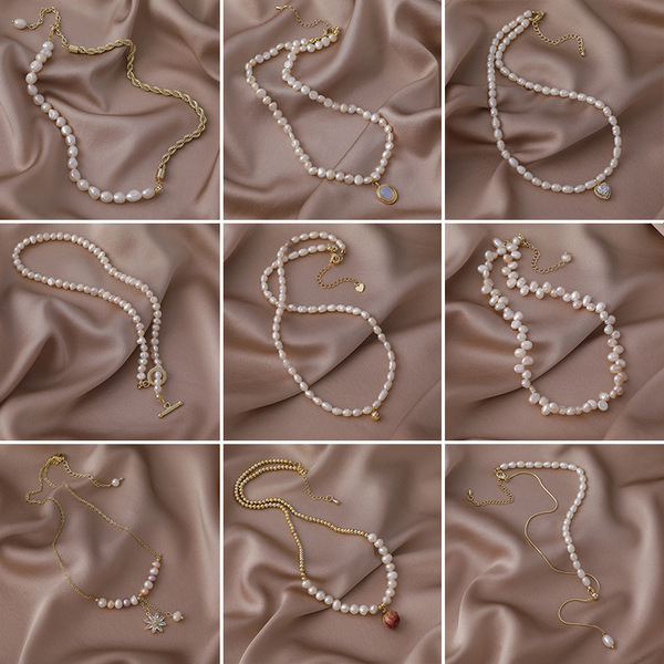 Retro universal necklace from pearl