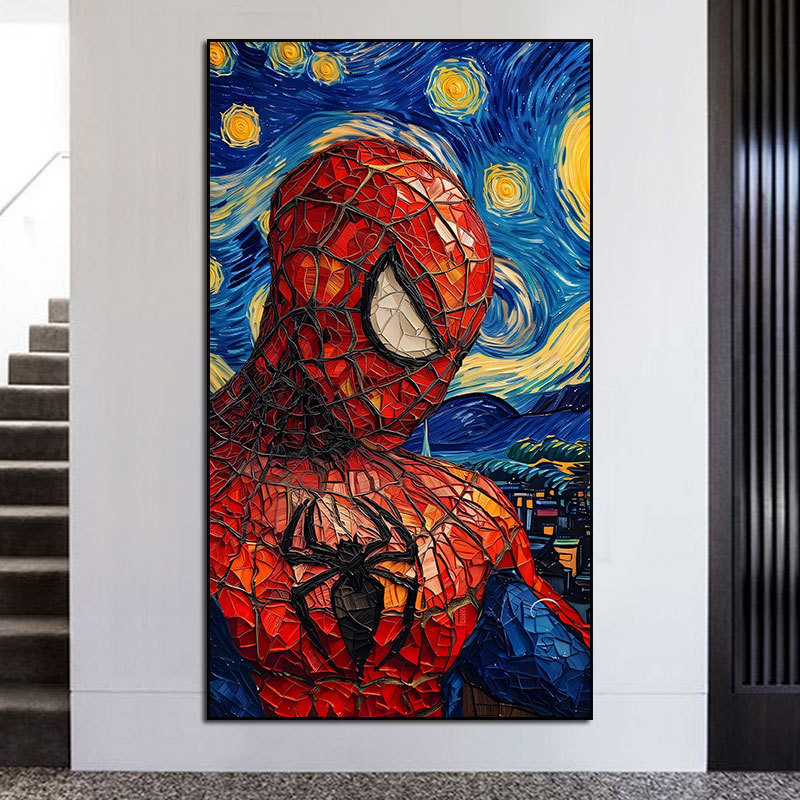 Marvel Hero Spider-Man Movie Poster Cartoon Decorative Painting Art Poster Hanging Painting Internet Cafe E-Sports Living Room Print Marvel Hero Spider-Man Movie Poster Cartoon Decorative Painting Art Poster Hanging Painting Internet Cafe E-Sports Living Room Print